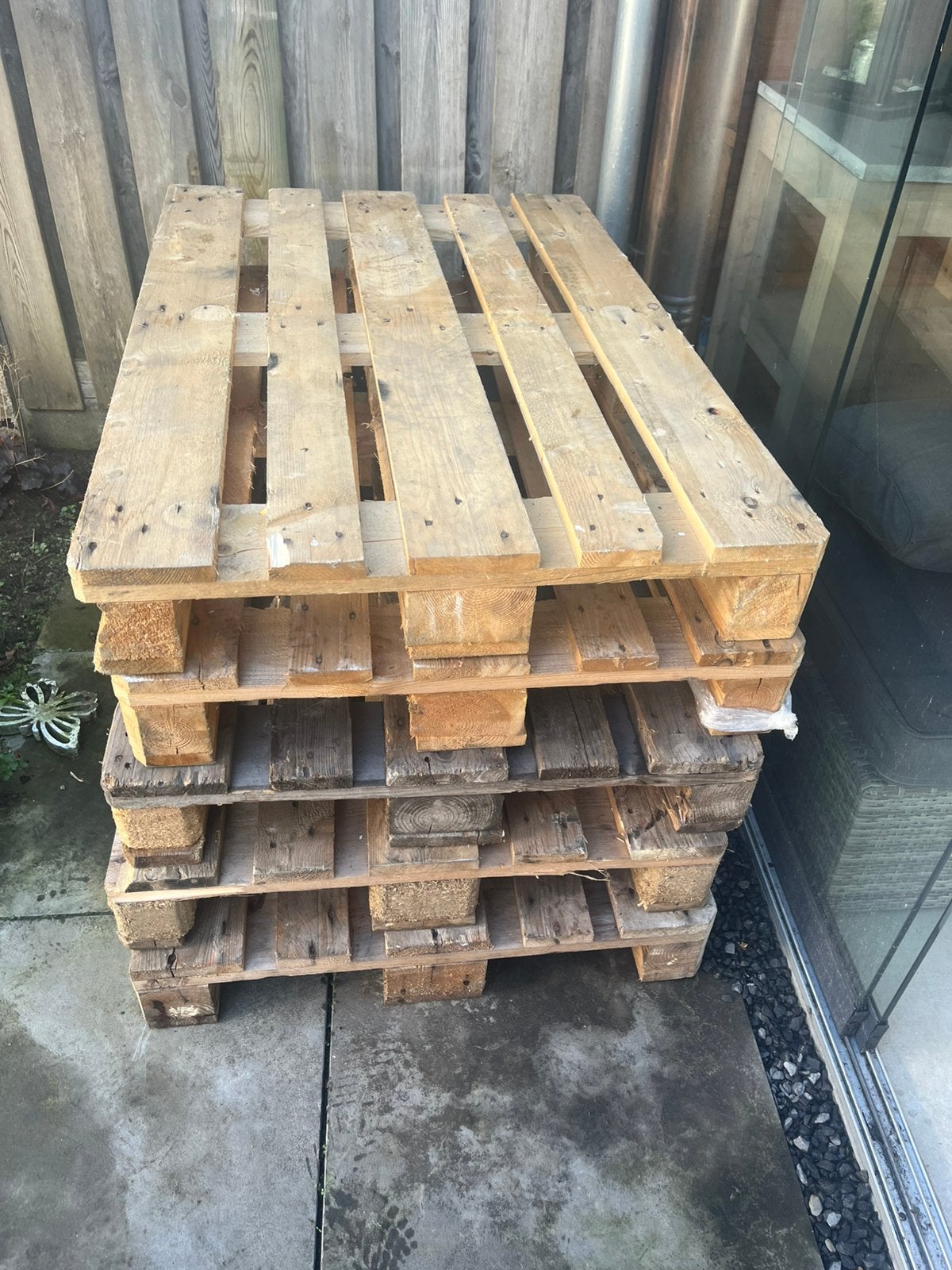 5 europallets, Ophalen, Gebruikt, Pallet, Minder dan 200 cm