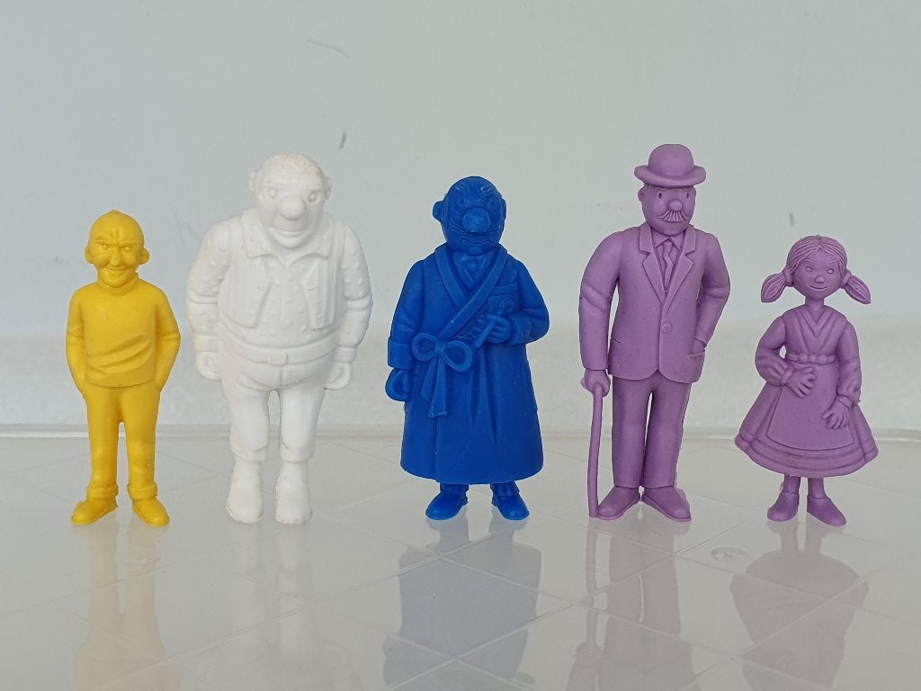 Lot van 5 Kuifje Tintin figuren (Esso, Belvision) (4), Ophalen of Verzenden, Kuifje, Gebruikt, Beeldje of Figuurtje