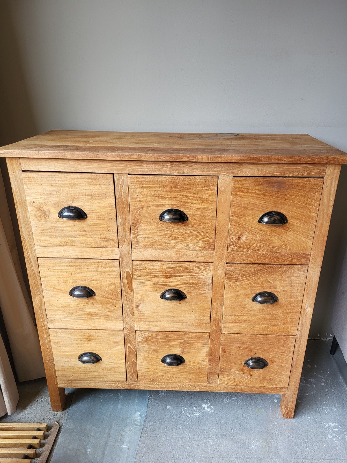 Echte Teak Houten Vakkenkast met Gebruikerssporen, Ophalen, Gebruikt