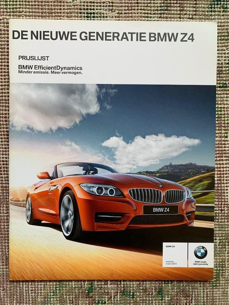 Nederlandse prijslijst BMW Z4 E89 facelift 2013, Boeken, Ophalen of Verzenden, Zo goed als nieuw, BMW, BMW