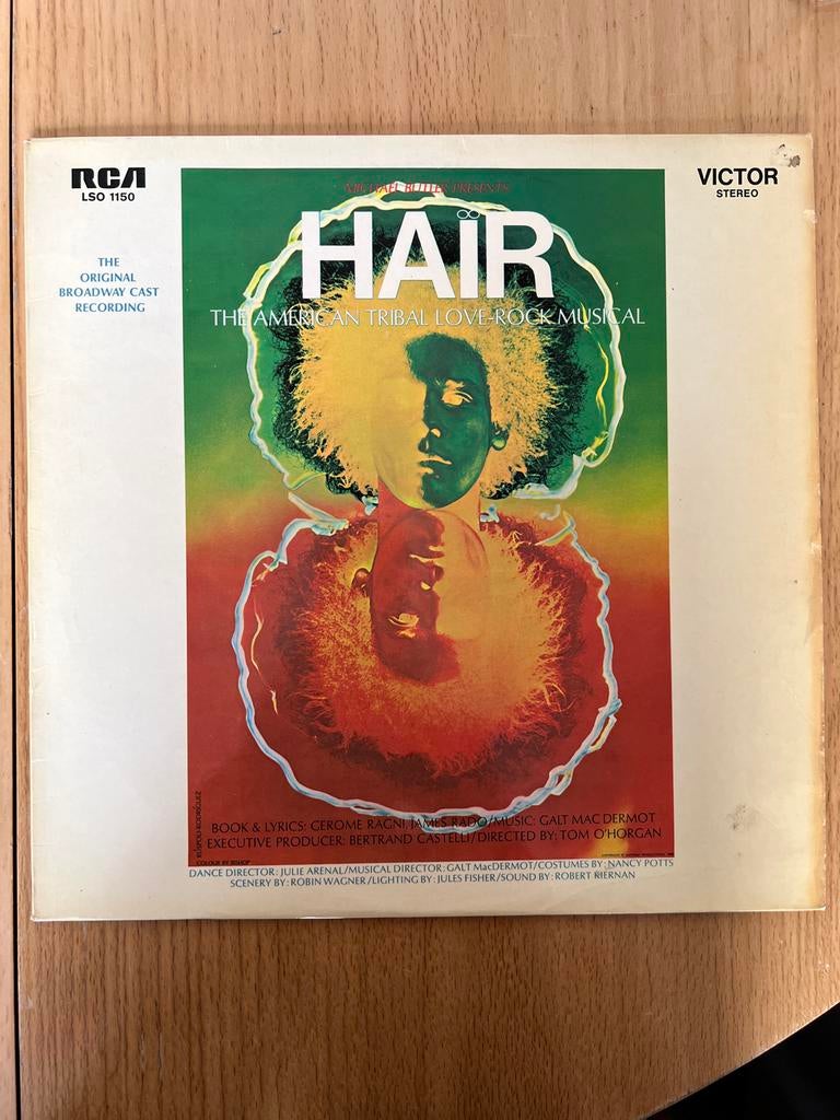 Hair - The Original Broadway Cast Recording LP, Cd's en Dvd's, Vinyl | Filmmuziek en Soundtracks, Ophalen of Verzenden, Zo goed als nieuw