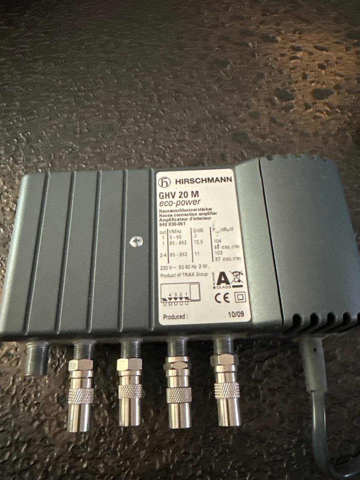 Hirschmann GHV20M eco-power TV versterker z.g.a.n., Ophalen, Zo goed als nieuw
