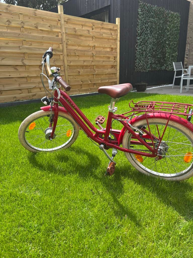 Elops 900 6-9 jaar Rode kinderfiets, Ophalen, Velgrem, Versnellingen, Zo goed als nieuw