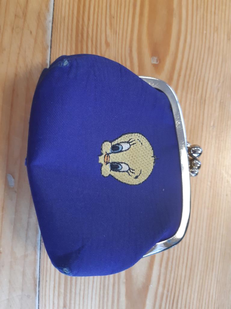 Leuke twitie portemonnee, Blauw, Zo goed als nieuw, Met knipsluiting, Ophalen