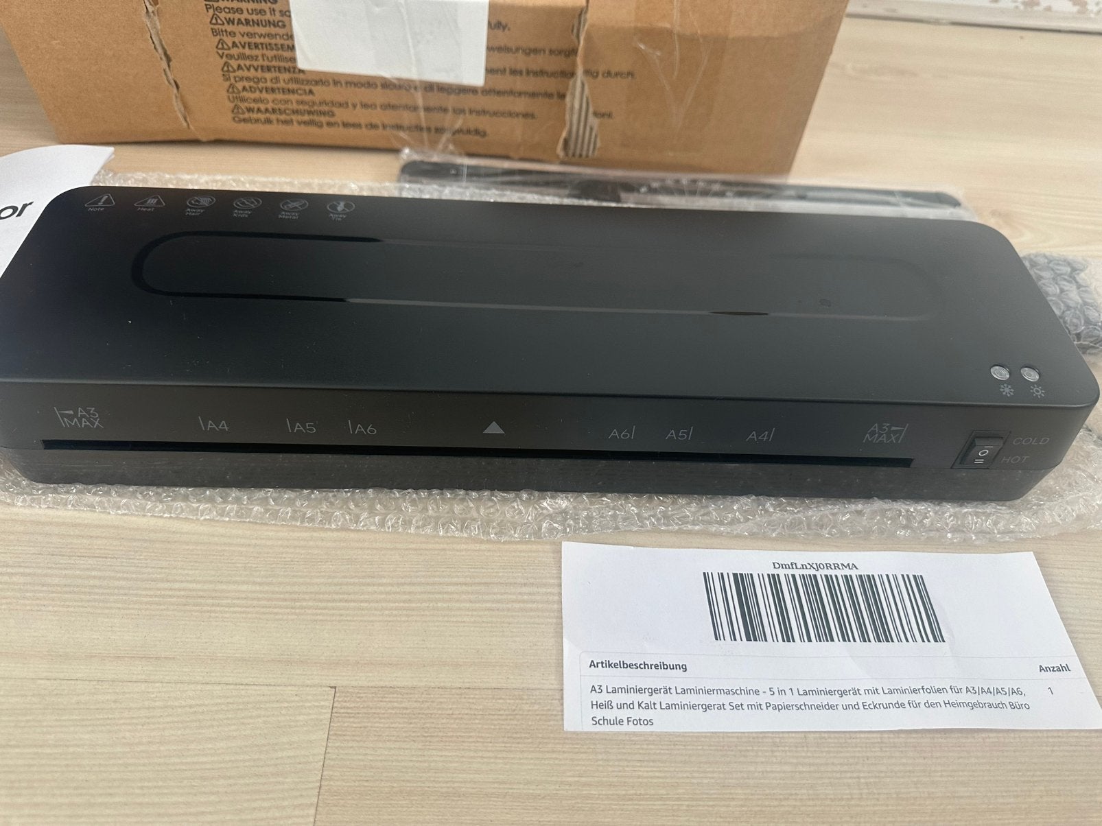 A3 Laminator FN335 - Nieuw in doos, Ophalen of Verzenden, Nieuw