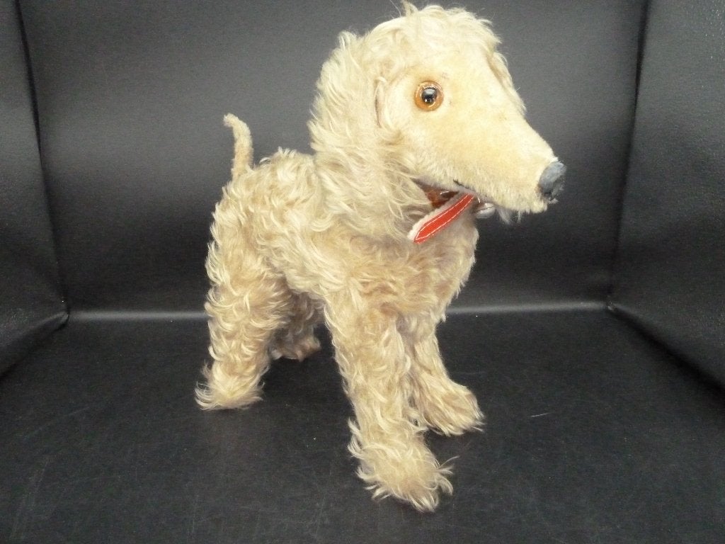 Vintage mohair Steiff hond jaren 50 / 60, Ophalen of Verzenden