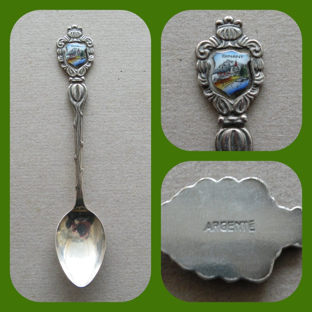 Lepeltje gezicht op Dinant (B)     (Verzendkosten nl € 1,40), Verzenden, Verzilverd, Zo goed als nieuw, Metaal
