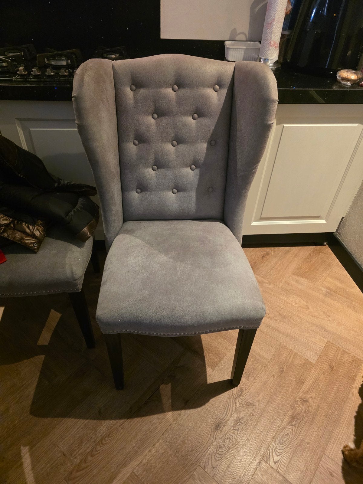 6 mooie eetstoelen, Huis en Inrichting, Ophalen, Gebruikt, Vijf, Zes of meer stoelen, Stof