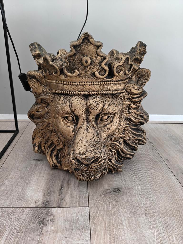 mooie zware leeuwenkop pot, Ophalen, Zo goed als nieuw, Overige kleuren, Minder dan 50 cm