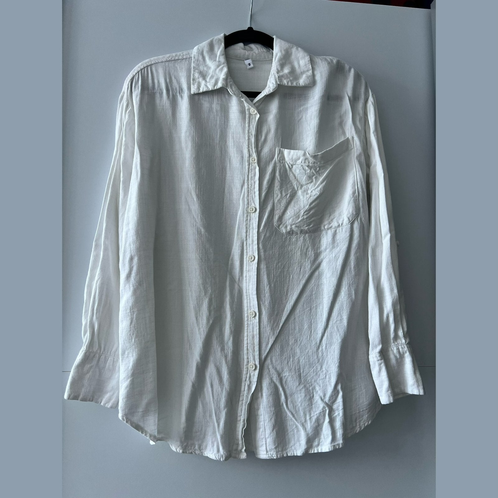 HEMA linen blouse - maat S, Ophalen of Verzenden, Zo goed als nieuw, Maat 36 (S), Wit