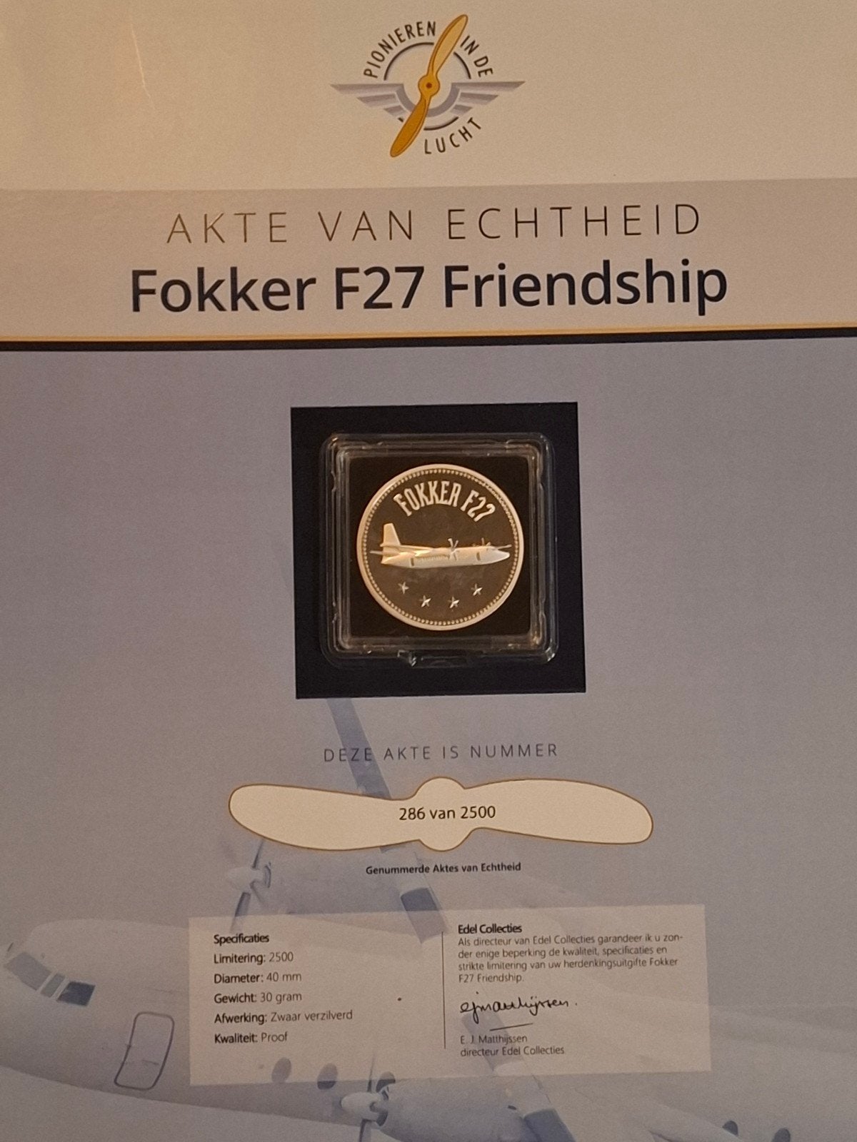 Fokker F27 munt, Ophalen of Verzenden, Overige typen