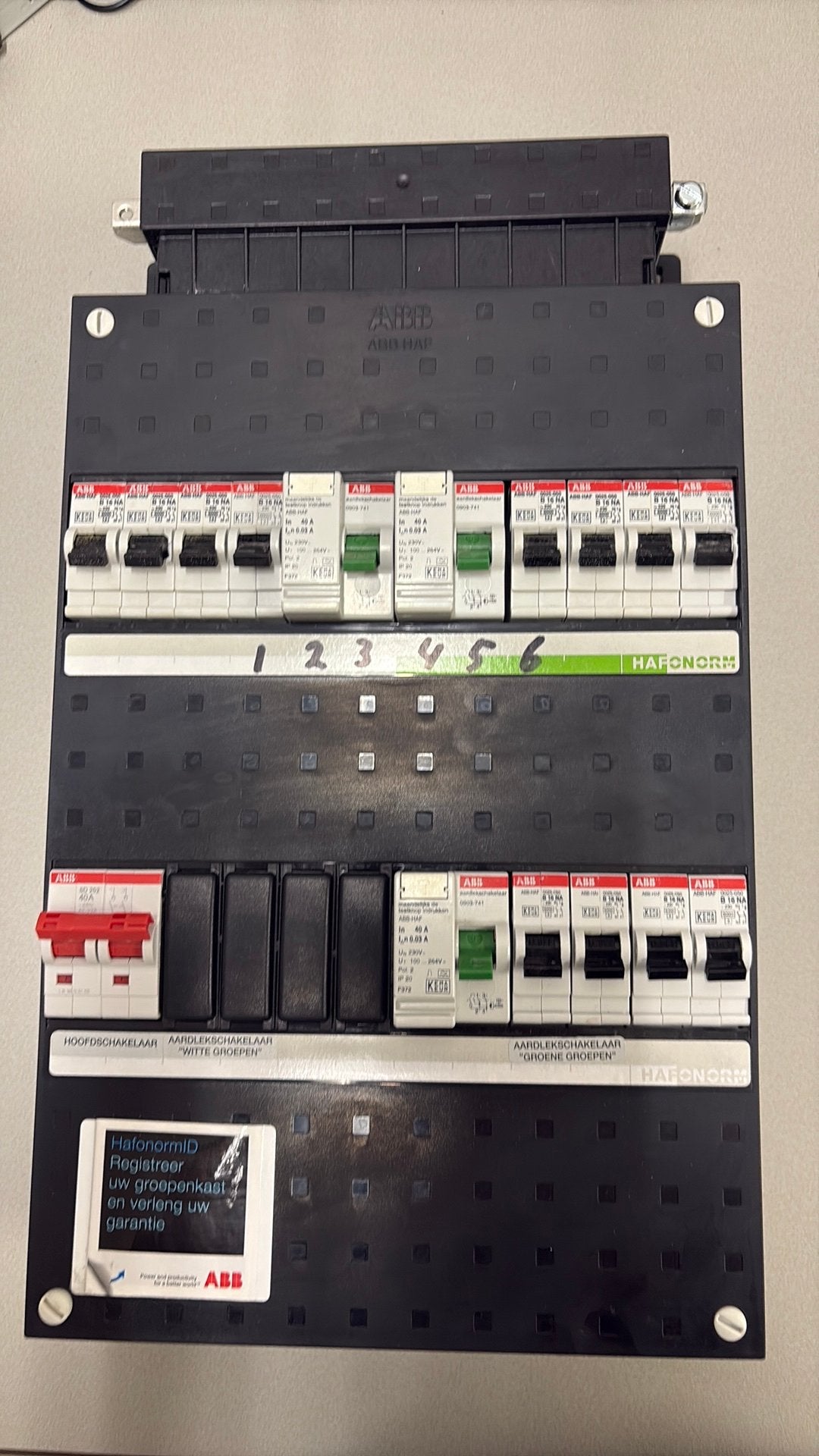 ABB groepenkast 1-fase met 12 groepen, Gebruikt, Ophalen of Verzenden, Abb, Abb