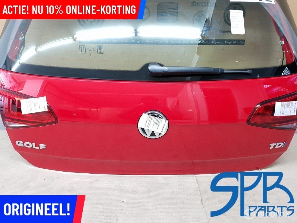 VW GOLF 7 VII Achterklep TORNADO RED ROOD LY3D KLEP BAGAGE, Gebruikt, Achterklep, Volkswagen, Ophalen of Verzenden