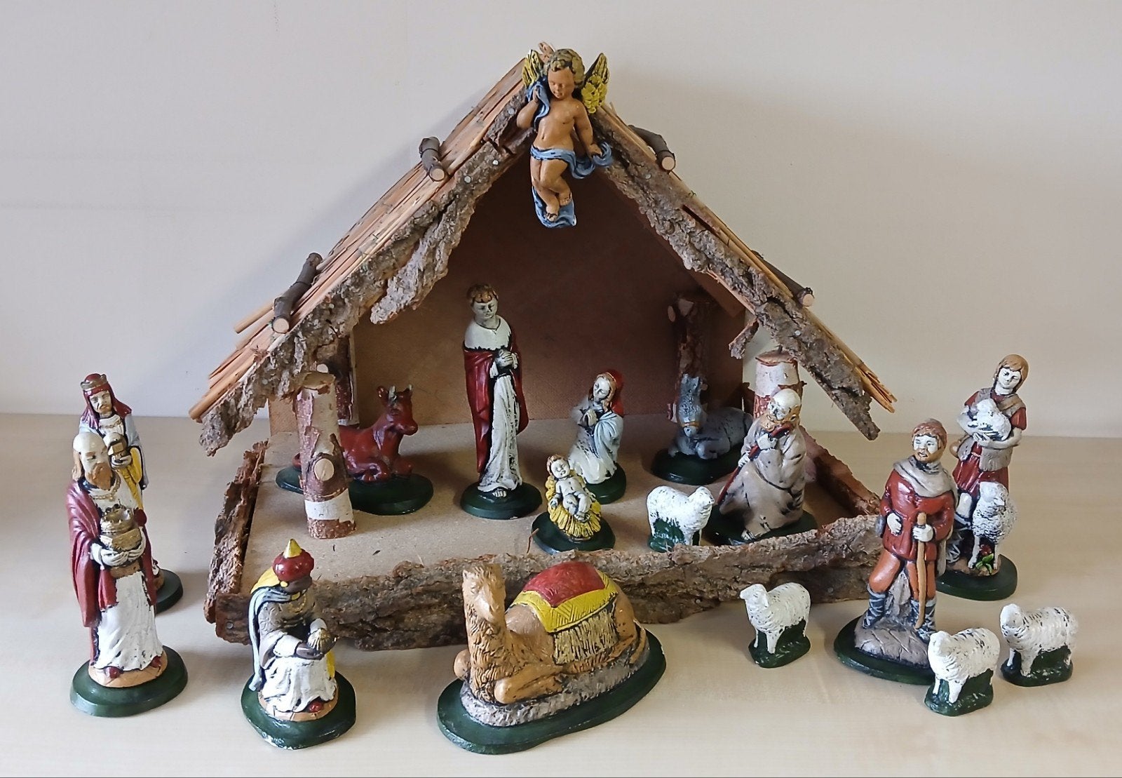 Kerststal 17-delig, Diversen, Ophalen, Gebruikt