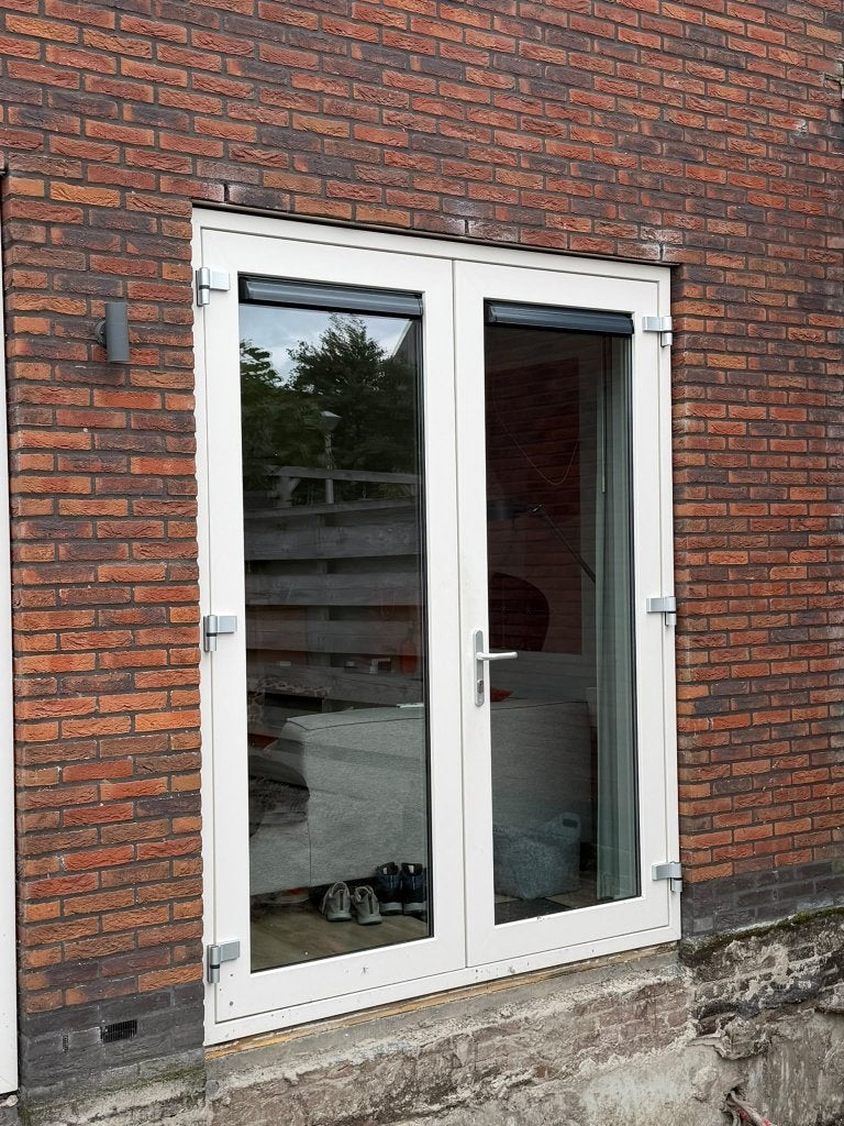 Kunststof dubbele openslaande tuindeuren HR++ + schuifhor, Doe-het-zelf en Verbouw, Ophalen, Kunststof, Deurkozijn, 225 cm of meer
