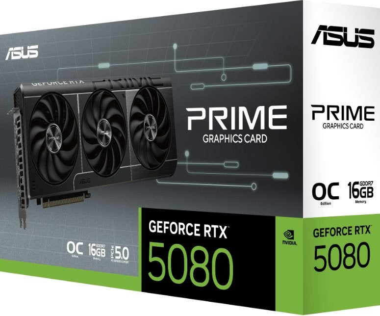 Asus Prime RTX 5080 OC NIEUW + BON, Ophalen of Verzenden, Nieuw, GDDR6, PCI-Express 4
