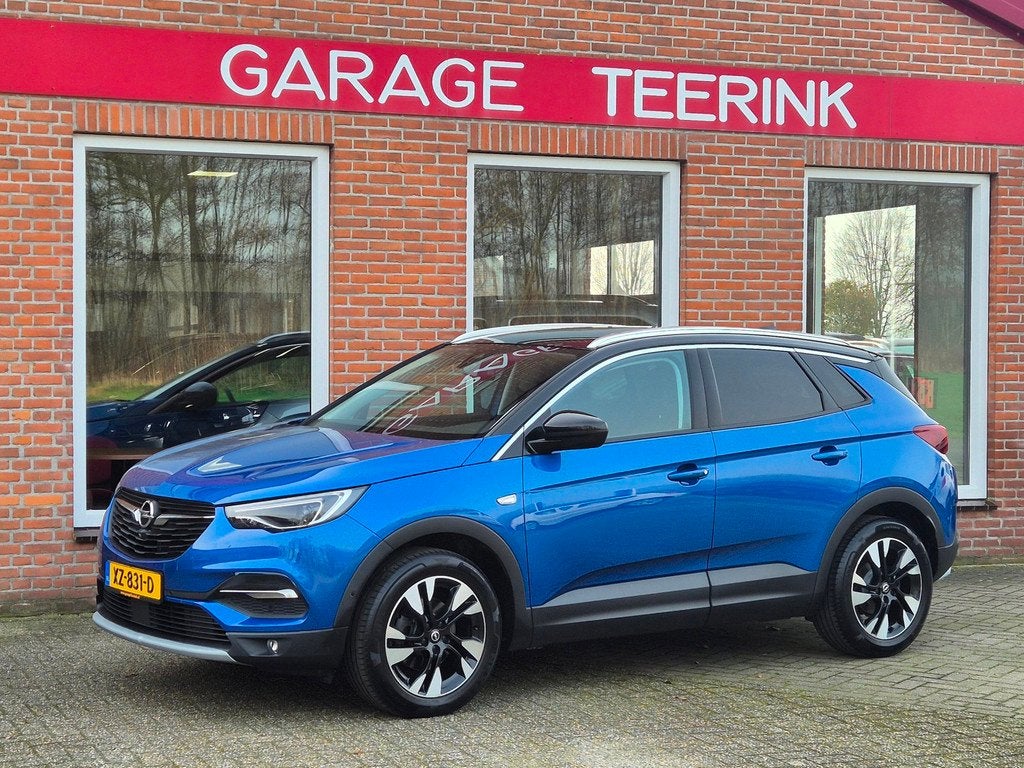 Opel Grandland X 1.2 Turbo Ultimate 131PK 5drs AUTOMAAT clim, Auto's, Opel, Gebruikt, Euro 6, Blauw, Bedrijf