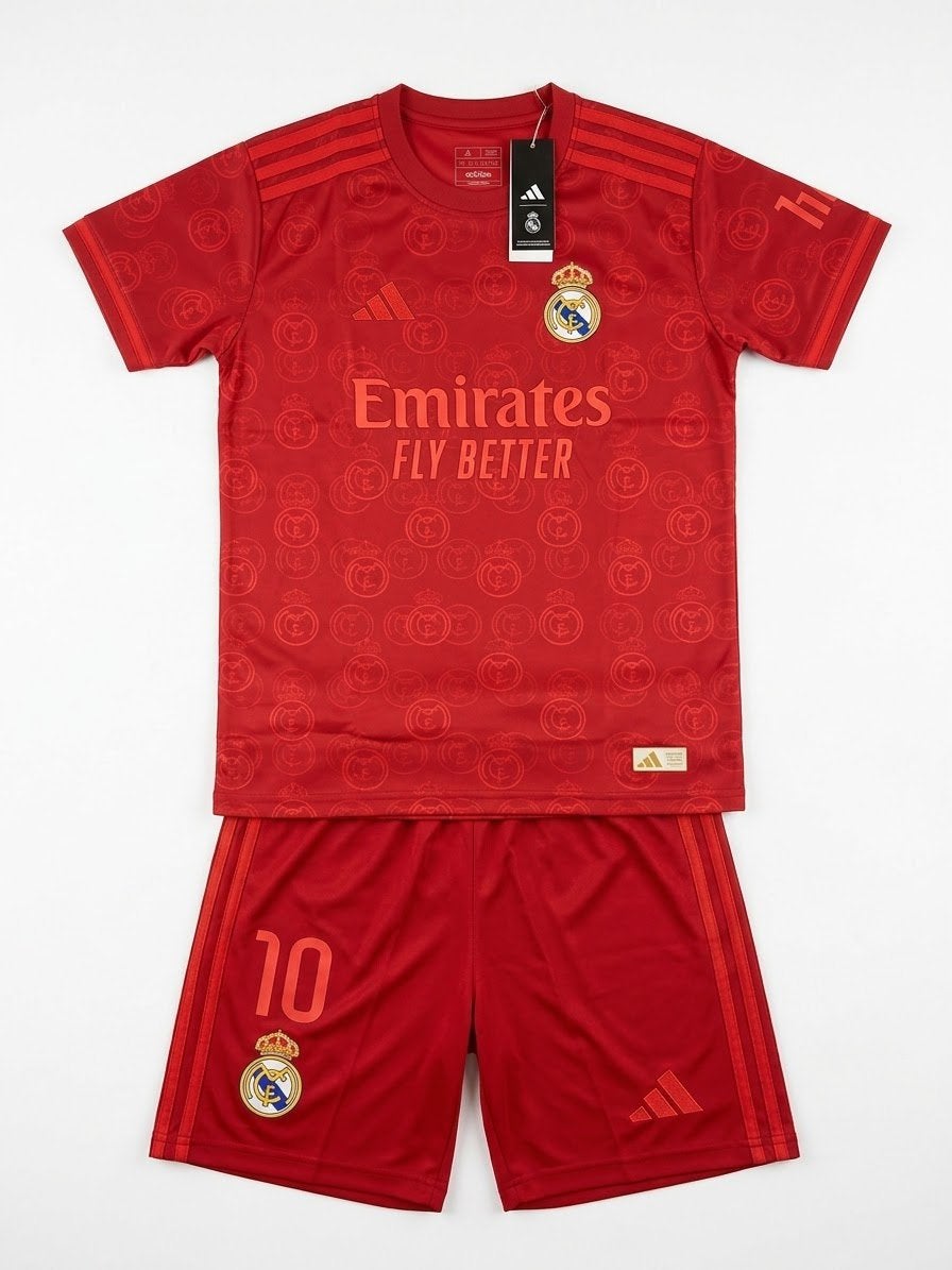 Real Madrid Tenue Rood 24/25 - Mbappe #10 - Maat 164 (Nieuw), Maat S, Ophalen of Verzenden, Zo goed als nieuw, Shirt