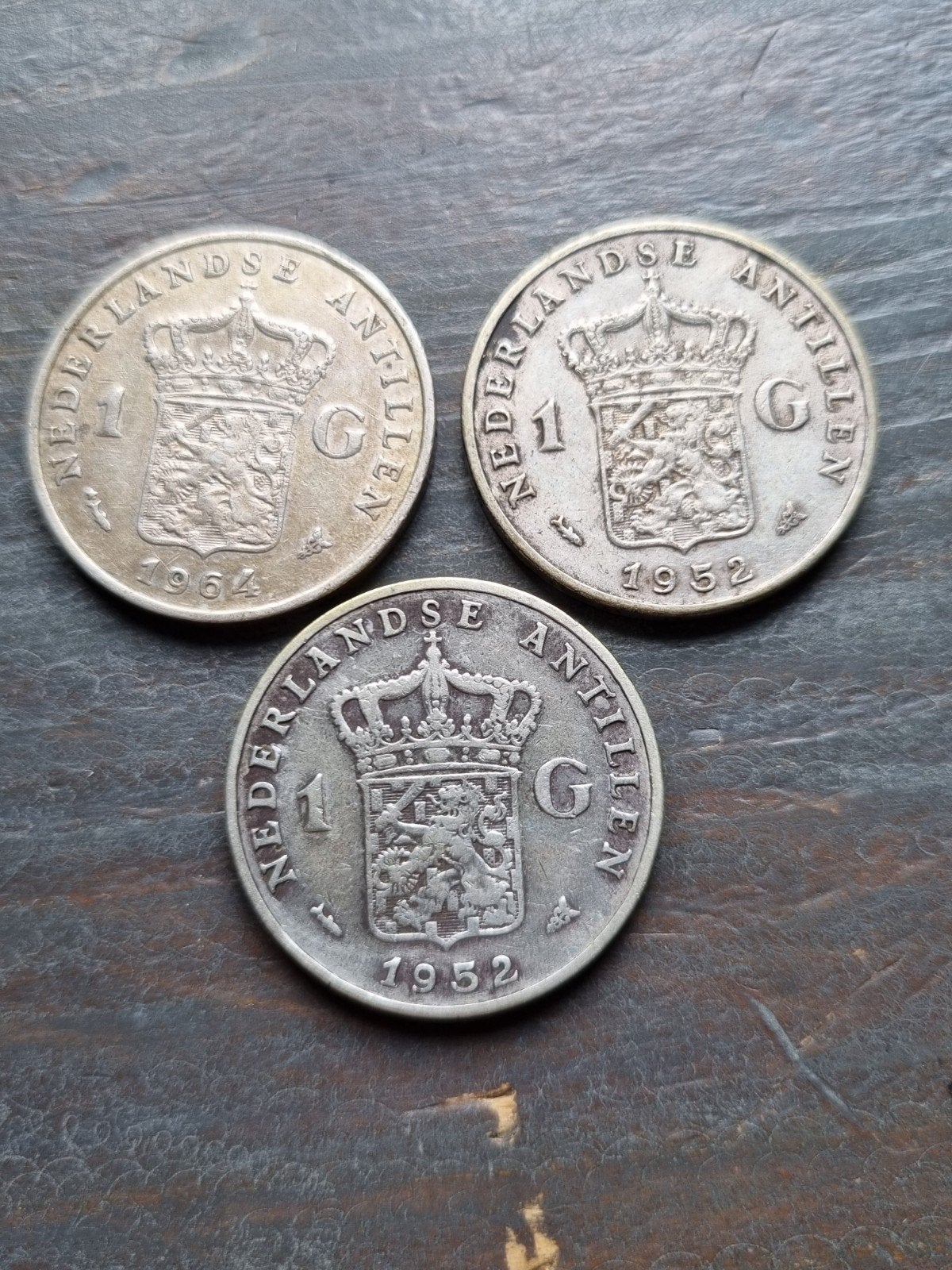 3 guldens nl antillen zilver, Ophalen of Verzenden, Koningin Juliana, 1 gulden, Zilver