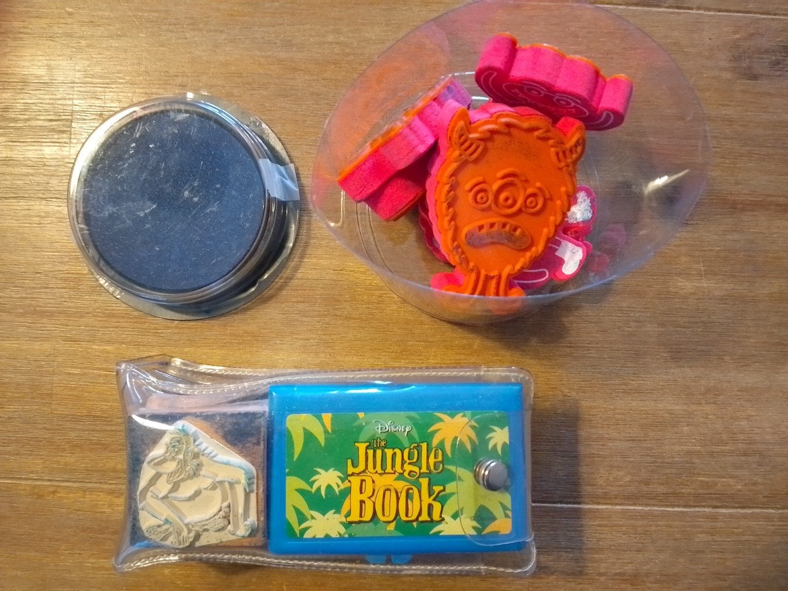 Stempeltjes (Jungle Book, monstertjes) met kussen, Ophalen, Gebruikt, Knutselen