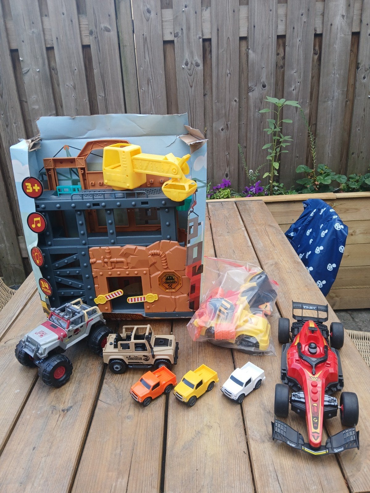 Complete bouwplaats speelset met 6 gratis auto's, Ophalen of Verzenden