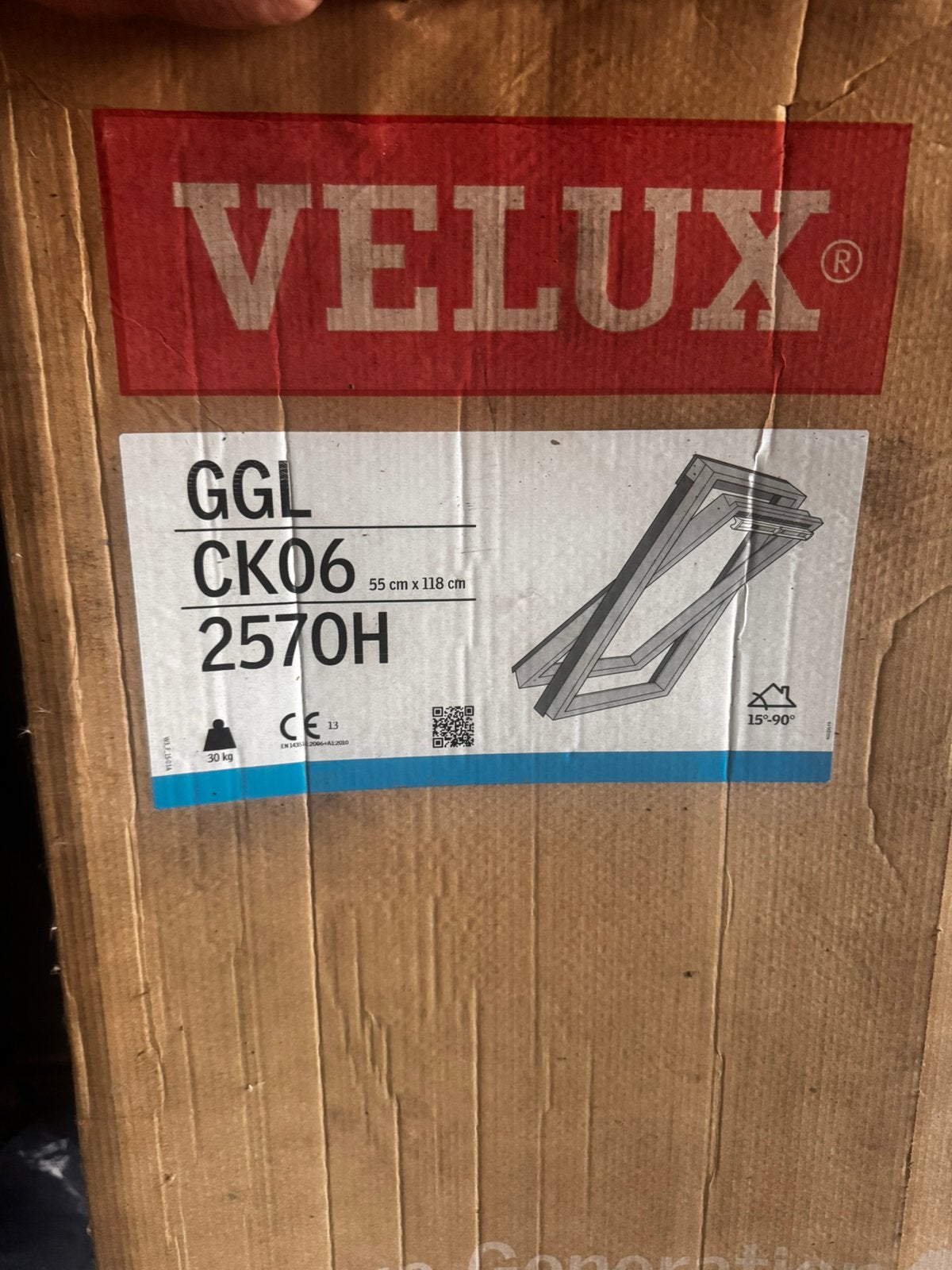 Velux raam classic ggl ck06 2570H, Ophalen, Minder dan 80 cm, Dakraam
