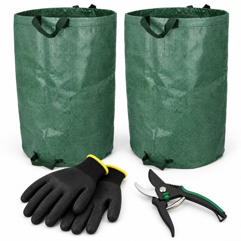 Tuinset – 2 afvalzakken 110L, snoeischaar en handschoenen, Ophalen, Nieuw, Overige soorten