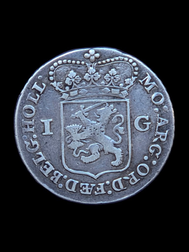 1 Gulden 1793 Holland, 1 gulden, Vóór koninkrijk, Zilver, Ophalen of Verzenden