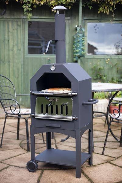 Pizza Steen Oven Pizzaoven Vlamoven BBQ Grill Houtskool, Ophalen of Verzenden, Nieuw