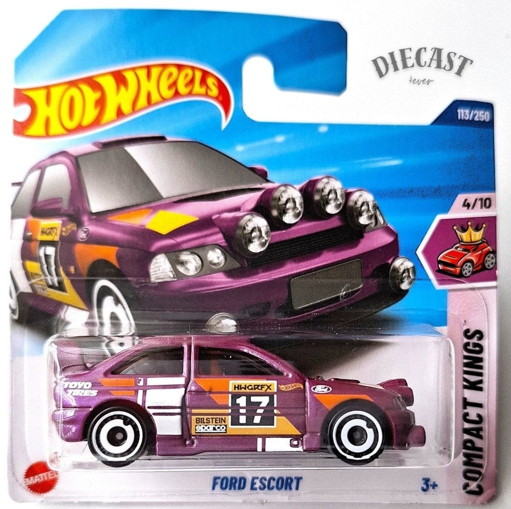 Hot Wheels Ford Escort, paars, Ophalen, Nieuw, Auto