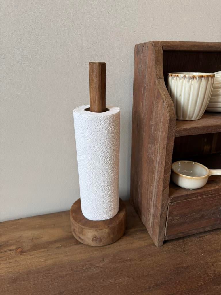 Staande houten keukenrolhouder, Overige typen, Ophalen of Verzenden, Nieuw, Hout