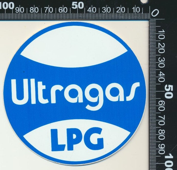 Sticker: Ultragas - LPG, Ophalen of Verzenden, Zo goed als nieuw, Auto of Motor