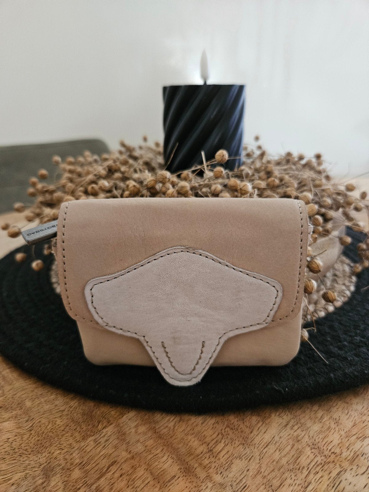 Cowboysbag Leren Portemonnee Durisdeer Beige, Overige merken, Beige, Ophalen of Verzenden, Zo goed als nieuw