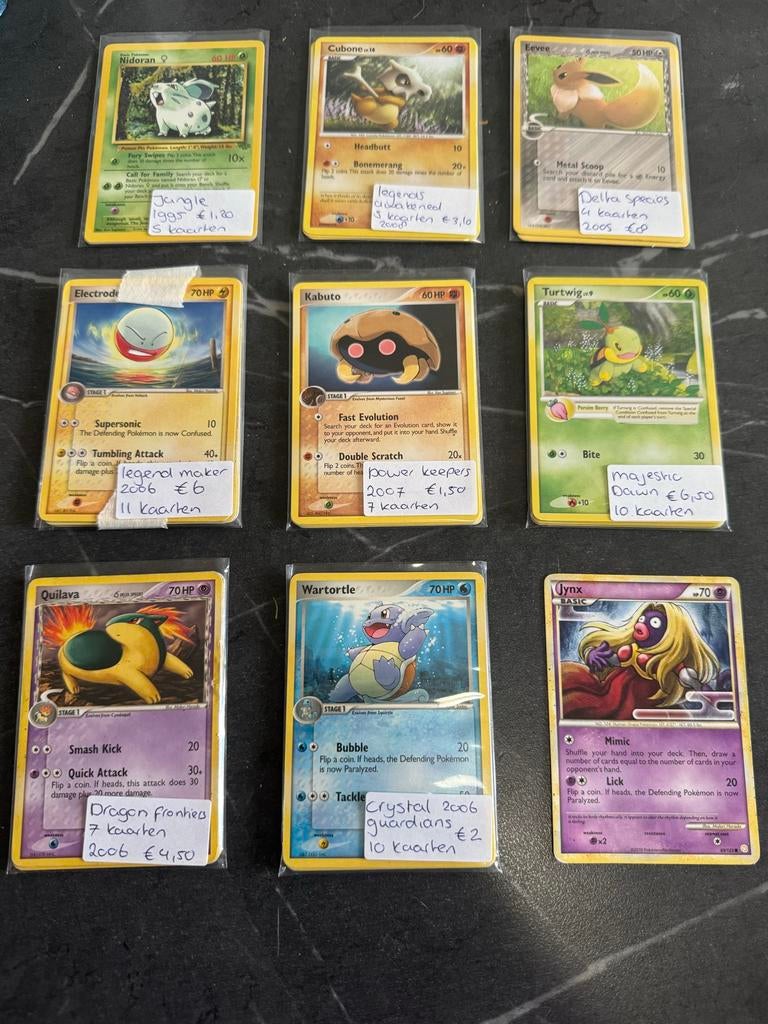 Pokémon kaarten 1995-2007 - Base, Fossil, Jungle, etc., Verzamelen, Poppetjes en Figuurtjes, Ophalen of Verzenden, Gebruikt