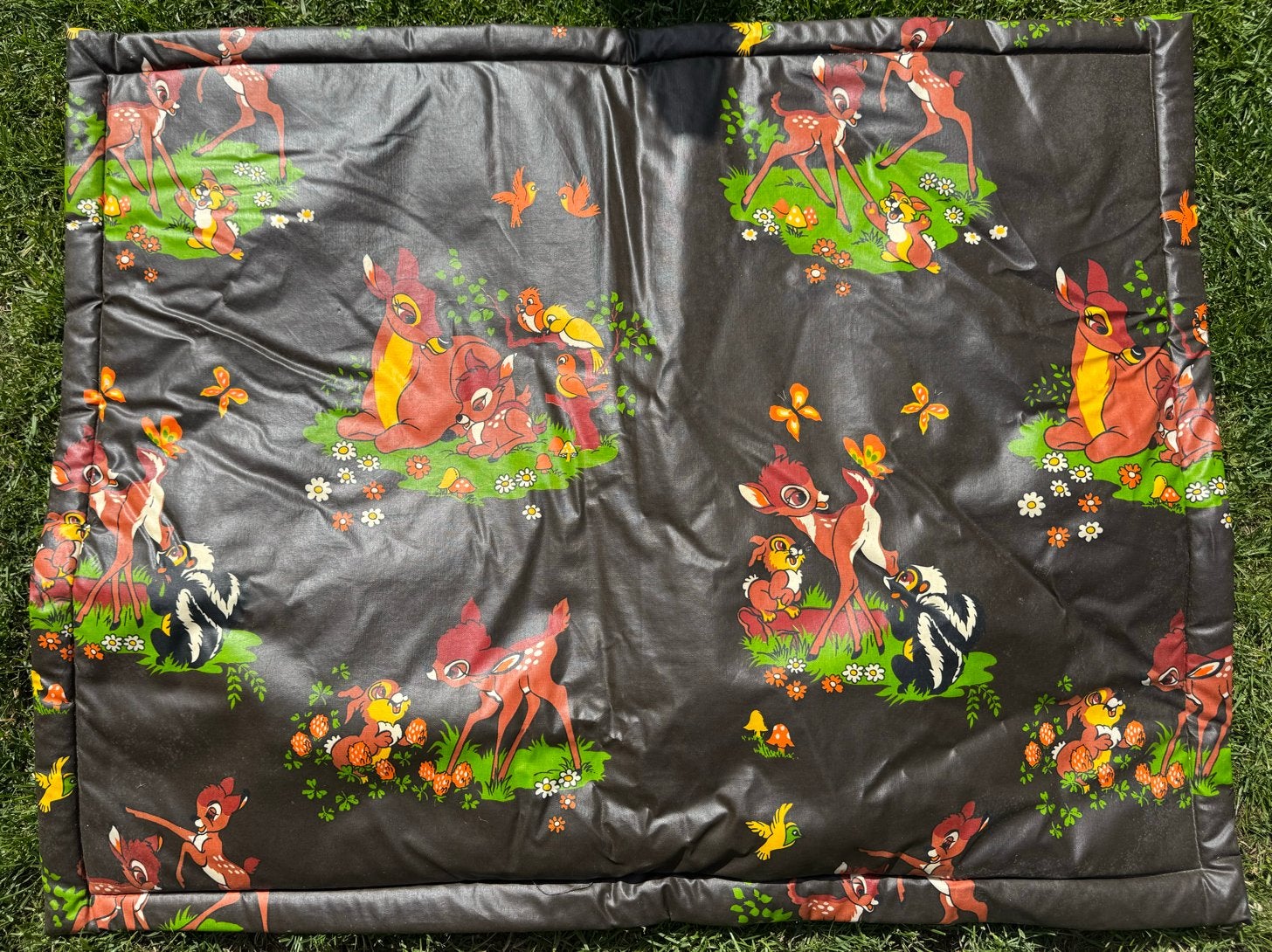 Vintage Boxkleed Bambi - Zwart met Kleurrijke Print, Ophalen, Gebruikt