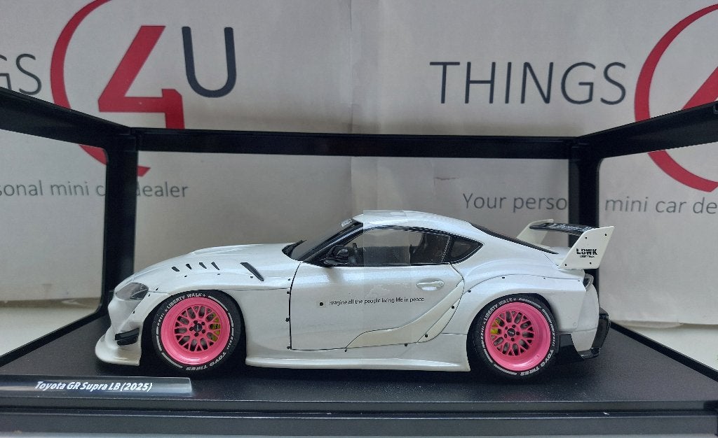 Solido 1:18 Toyota GR Supra Liberty Walk Body Kit 2025 wit, Ophalen of Verzenden, Nieuw, Auto, Solido