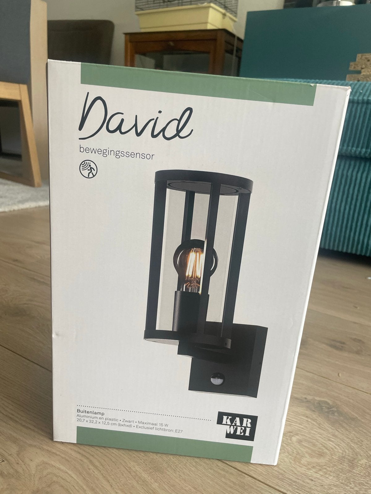 Karwei Buitenlamp David met Bewegingssensor, Bewegingssensor, Minder dan 50 watt, Wandlamp, Ophalen of Verzenden