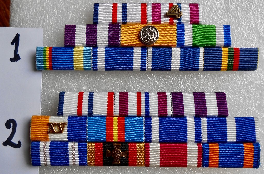 2 Sets medaille batons, Verzamelen, Ophalen of Verzenden, Landmacht, Duitsland, Lintje, Medaille of Wings
