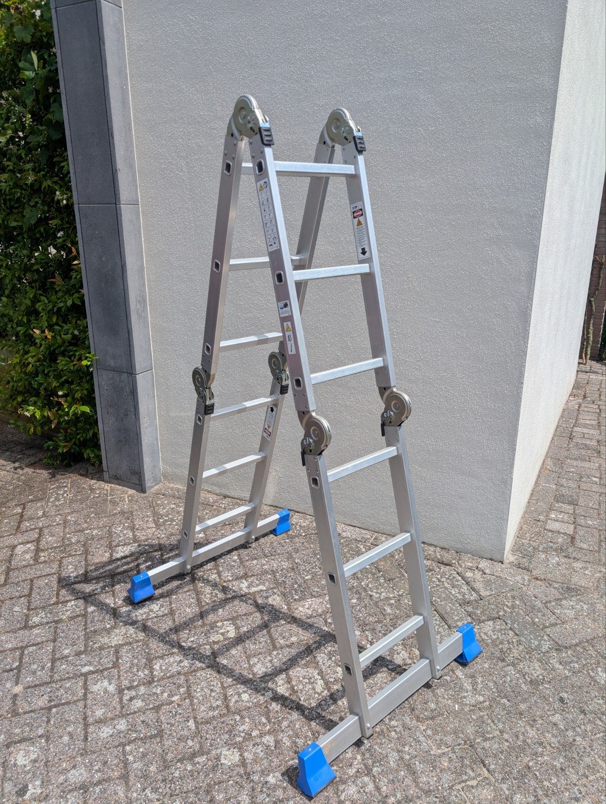 aluminium vouwladder zo goed als nieuw, Ophalen, Zo goed als nieuw, Ladder, Opvouwbaar of Inschuifbaar