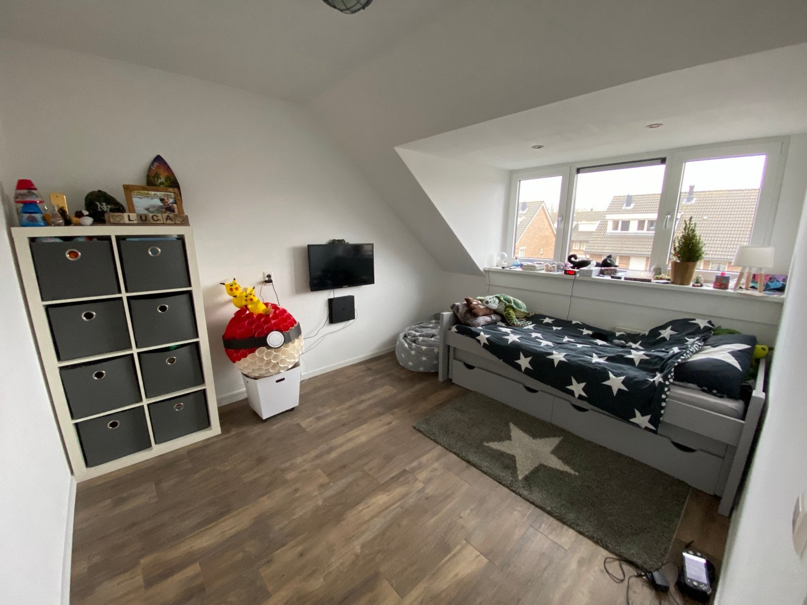 Rockwood bed uitschuifbed met opberglades, Ophalen, Gebruikt, 90 cm, Eenpersoons