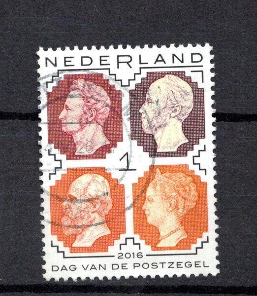 gestempelde zegel. Jaar 2016:  dag van de postzegel, Ophalen of Verzenden, Na 1940, Gestempeld
