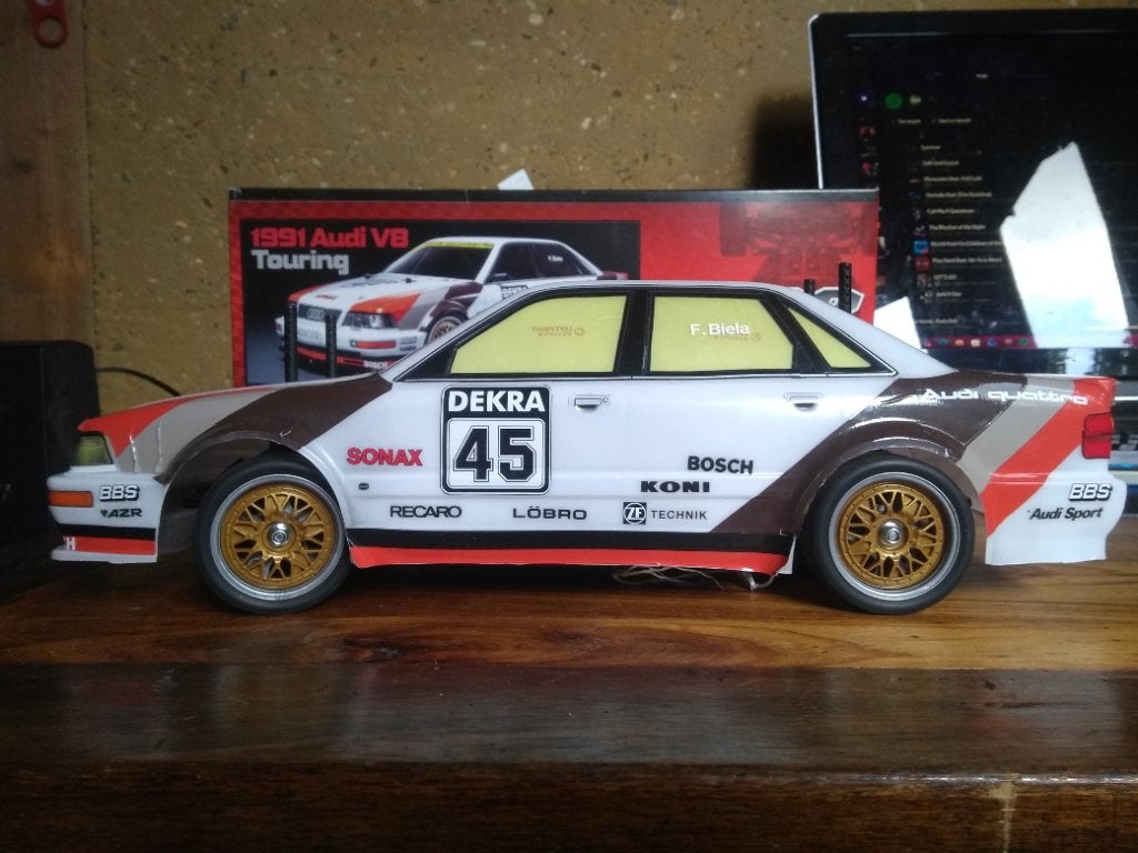 Tamiya TT-02 1991 Audi V8 Touring, Nieuw, Schaal 1:10, Auto onroad, Ophalen