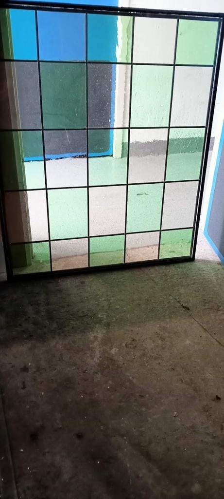 Glas in lood ramen in dubbelglas, Doe-het-zelf en Verbouw, Glas en Ramen, Gevelraam of Ruit, Minder dan 80 cm, Minder dan 80 cm