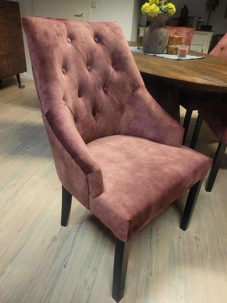 *VOORRAAD* 6 Landelijke Eetkamerstoelen Walter Wijnrood (12), Overige kleuren, Nieuw, Ophalen of Verzenden, Stof