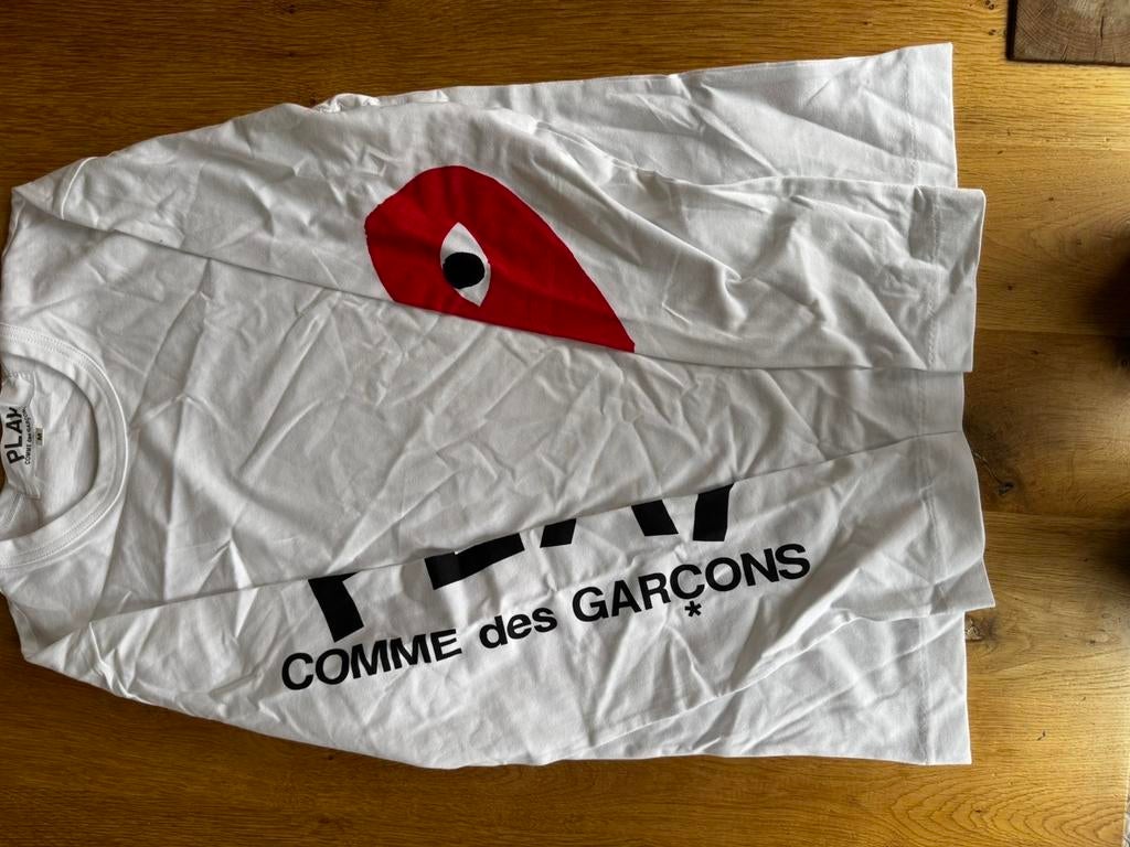 Comme des Garçons PLAY longsleeve met hartlogo, Verzenden, Zo goed als nieuw, Maat 48/50 (M), Wit