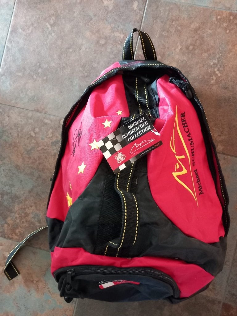 Vintage Ferrari offical licence Michael Schumacher rugzak F1, Ophalen of Verzenden, Nieuw, Formule 1