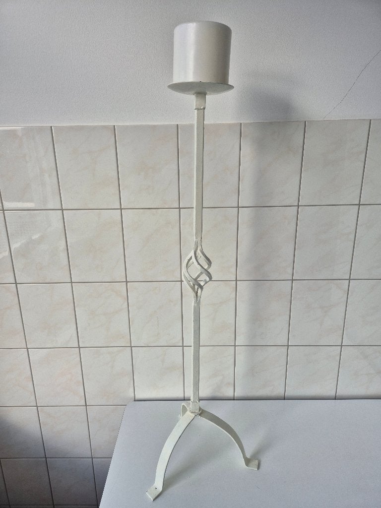 Kaarsenstandaard 80cm Hoog, Ophalen of Verzenden, Wit, Metaal