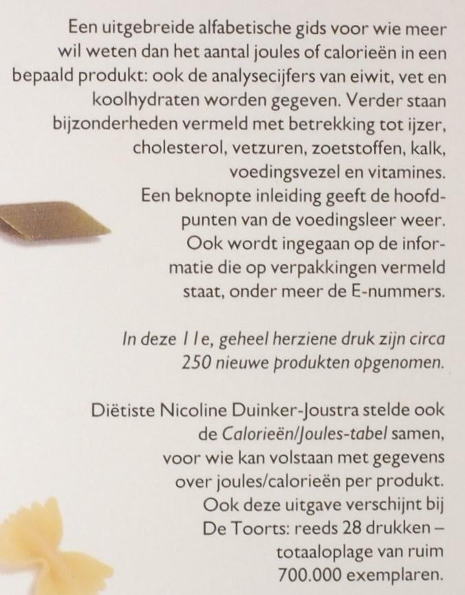 Kijk op joules en calorieën (1992), Boeken, Verzenden, Zo goed als nieuw, Dieet en Voeding