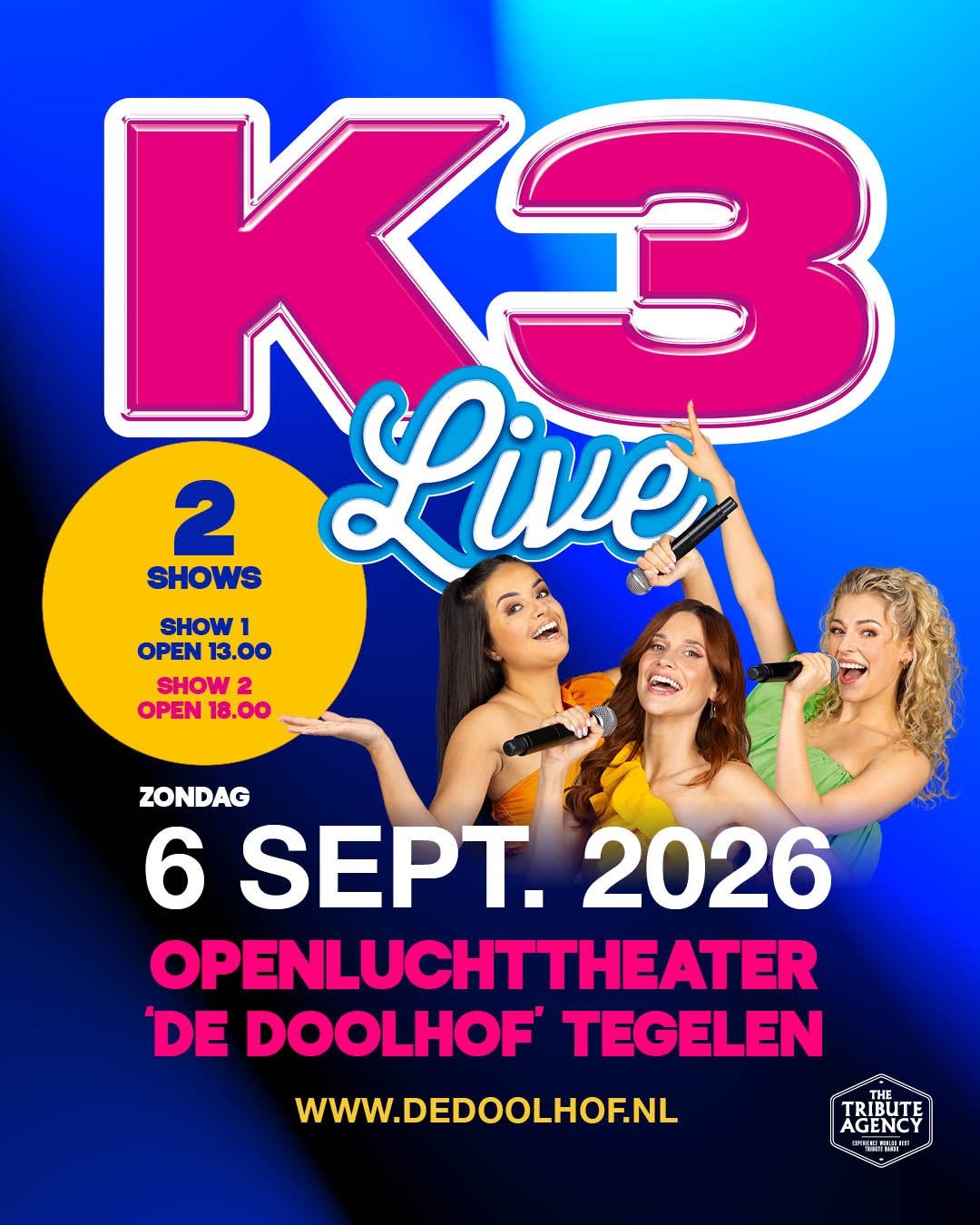 K3 tickets te koop Avondshow, Tickets en Kaartjes, Drie personen of meer