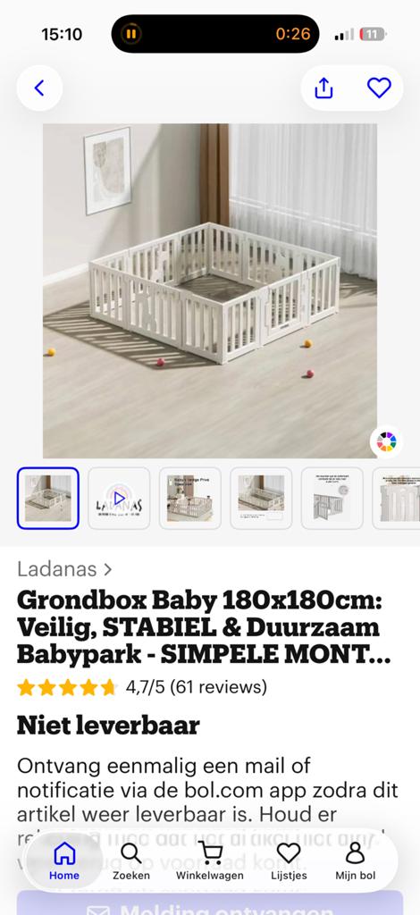 Grote grondbox, Kinderen en Baby's, Ophalen of Verzenden, Zo goed als nieuw, Rechthoekig